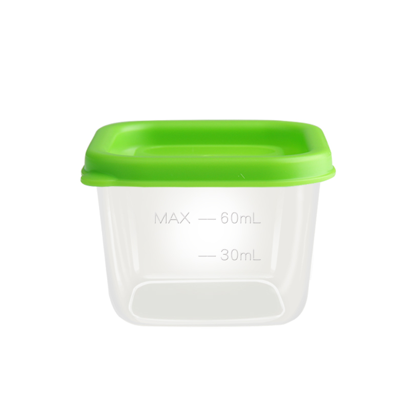 Green Sprouts 小绿芽食物塑料储存盒宝宝辅食盒保鲜盒冷冻盒婴幼儿1-6岁便携零食储存盒4只装pp材质安全无害
