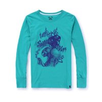 DUNKELVOLK/达克·沃潮牌秋季流行印花圆领长袖男士进口t恤 翠绿