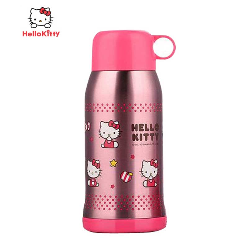 HelloKitty 凯蒂猫 童趣多用保温壶 不锈钢 透明粉 600ML