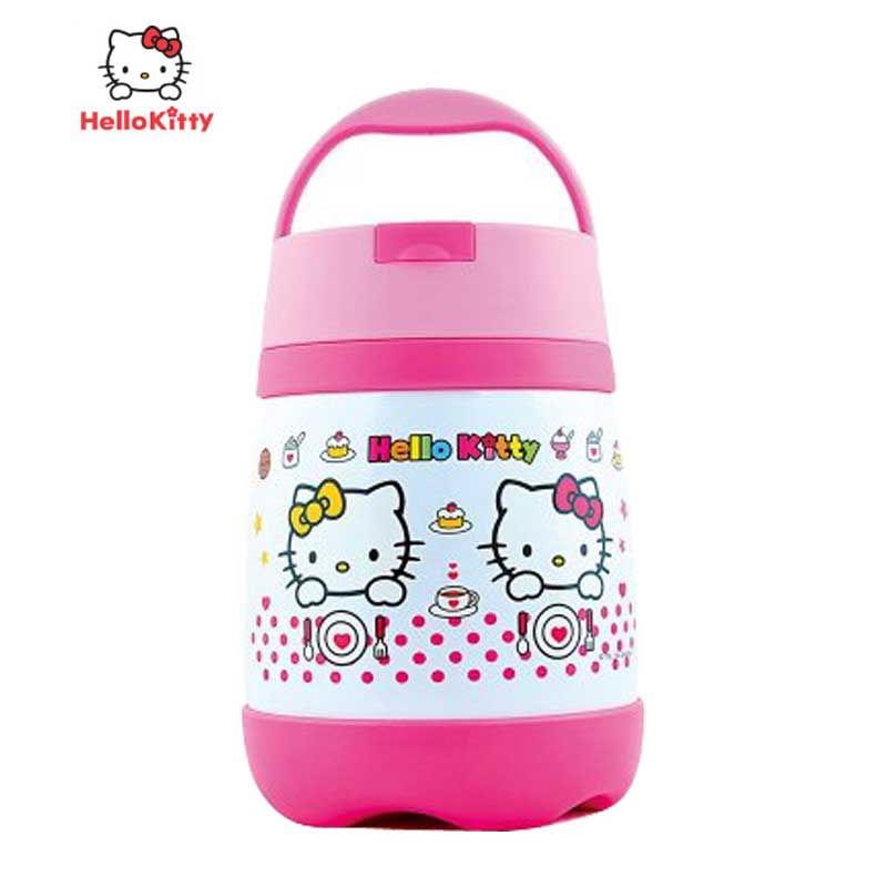 Hello Kitty 凯蒂猫 乐享保温饭盒 不锈钢 白色500ML