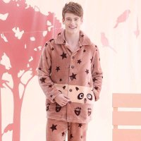 芬腾卡通动漫情侣睡衣女士可爱加厚印花玉兔绒秋冬季男士套装L9547499