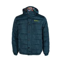 DUNKELVOLK/达克·沃2015秋冬季新品纯色涂鸦男士连帽棉衣男棉袄 深蓝色