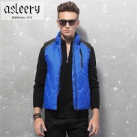 雅圣利男士马甲Y33021-201彩蓝色