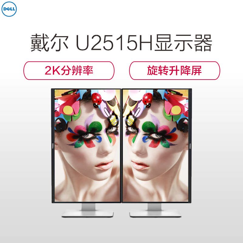 戴尔(DELL) U2515H 25英寸2K超高清旋转升降专业级IPS屏电脑显示器图片