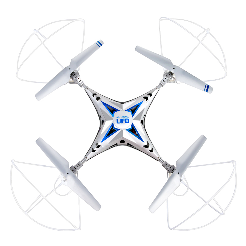 【苏宁自营】勾勾手合金四轴飞行器 高清航拍遥控飞机无人机模型 一键翻转 抗撞耐摔 炫彩灯光银色突袭者三组电池 超长爽飞高清大图