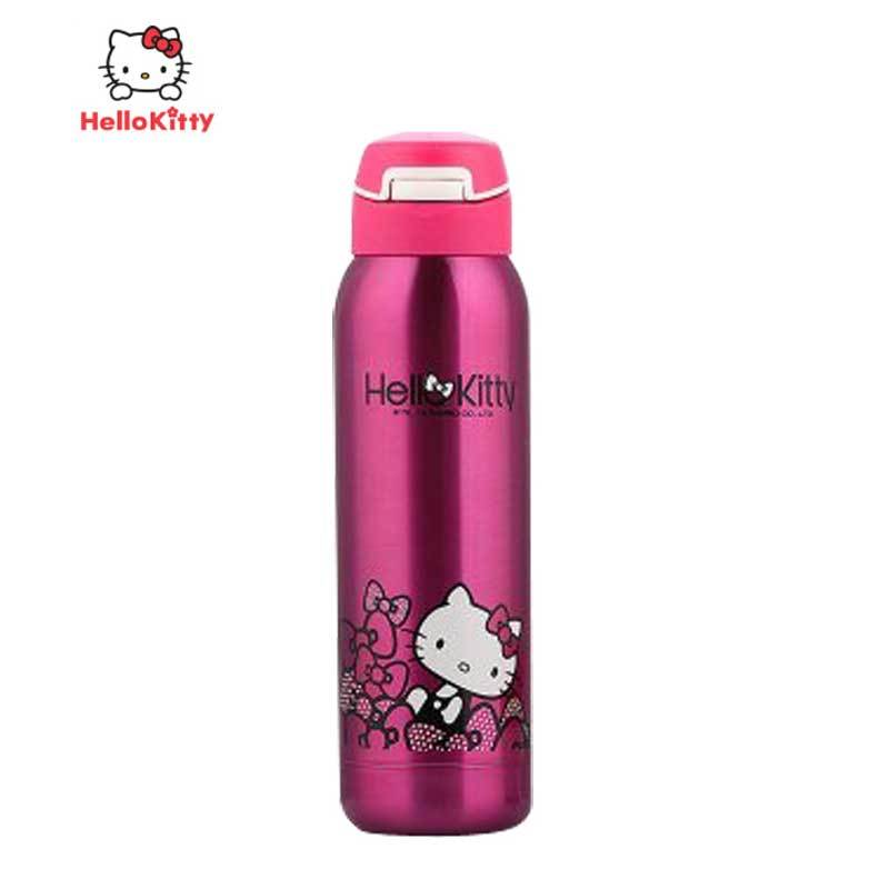 Hello Kitty 凯蒂猫 新概念运动壶 不锈钢 玫红500ml