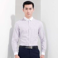 阿仕顿 秋季男士时尚休闲红色格子长袖衬衫 AW15114110