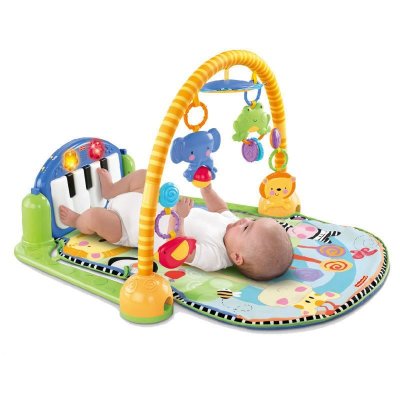 费雪Fisher Price 脚踏钢琴音乐 健身架 游戏毯爬行垫 婴幼儿玩具 W2621