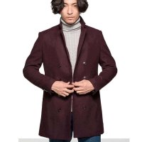 枣红色皇家炽辉羊毛呢大衣