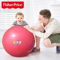 Fisher Price 费雪 65cm 瑜伽健身球 瘦身美体马甲线锻炼 婴幼儿感统训练球——红色