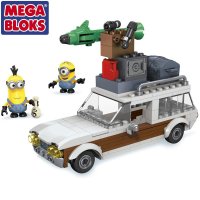 美高CNF56小黄人大眼萌出逃的旅行车套装积木玩具5+神偷奶爸