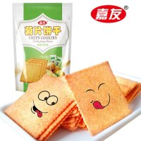 嘉友 薯片薄片饼干芥末味140克 马铃薯饼干 休闲零食