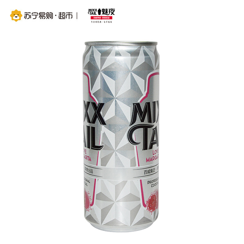 [苏宁易购超市]Mixxtail/魅夜专业鸡尾酒蜜恋玛格丽塔310ml/听装