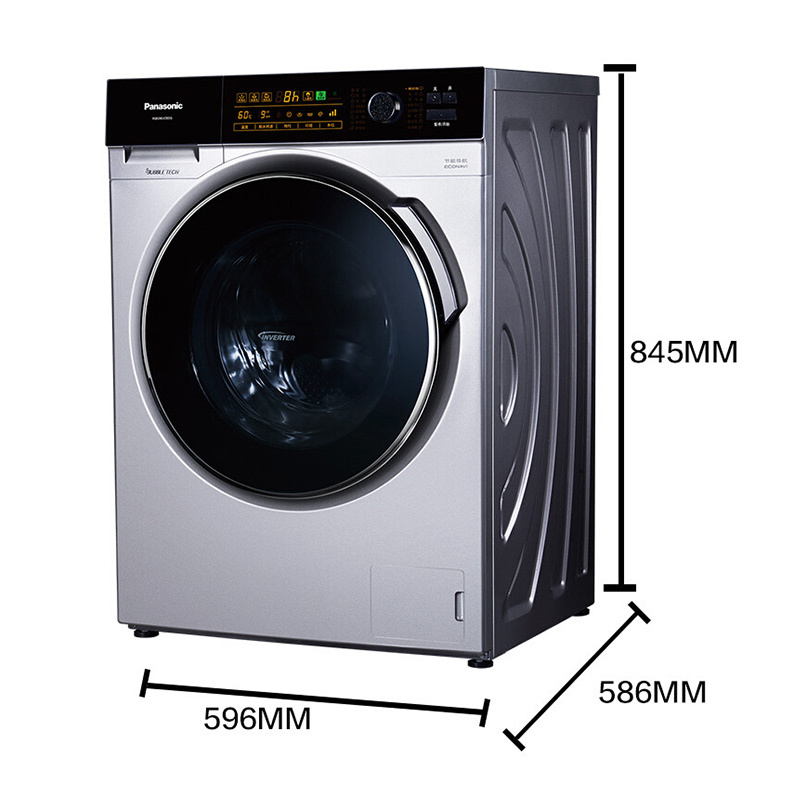 松下(Panasonic) XQG90-E9055 9公斤 变频节能 泡沫净 羽绒洗 滚筒洗衣机(银色)