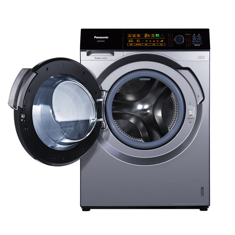 松下(Panasonic) XQG90-E9055 9公斤 变频节能 泡沫净 羽绒洗 滚筒洗衣机(银色)