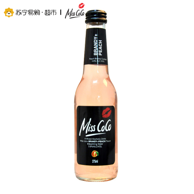 Miss CoCo水蜜桃味白兰地预调鸡尾酒275ml 澳大利亚进口色泽鲜艳,清爽恬淡
