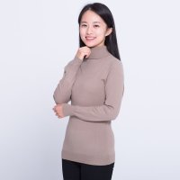 开顺2015冬季修身纯色针织套衫k21wt135杏色
