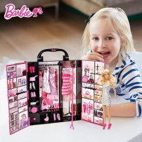 芭比 Barbie 芭比梦幻衣橱送娃娃 DIY玩偶换装过家家组合玩具套装X4833