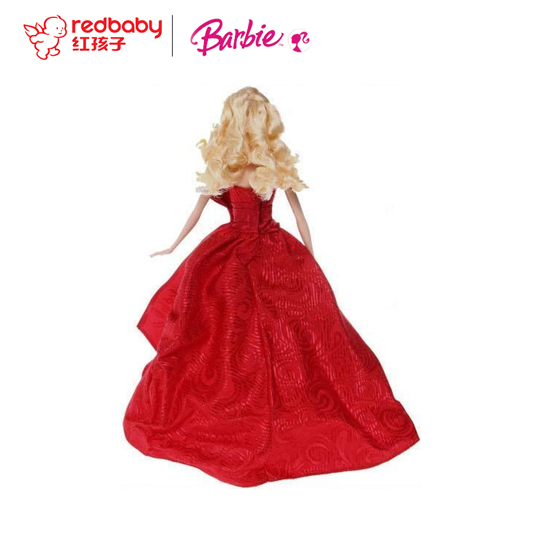 芭比 Barbie 珍藏限量版 假日芭比 红色礼服 尊贵收藏 W3465