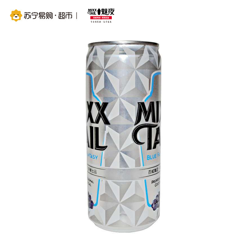 [苏宁易购超市]Mixxtail/魅夜预调鸡尾酒蓝色幻想3.8度310ml/听装