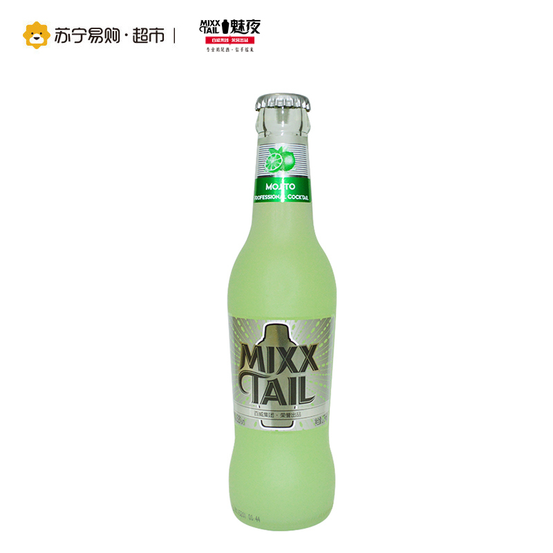 [苏宁易购超市]Mixxtail/魅夜预调鸡尾酒莫吉托3.8度275ml/瓶