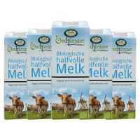 纯牧有机部分脱脂牛奶1L*12盒丹麦进口