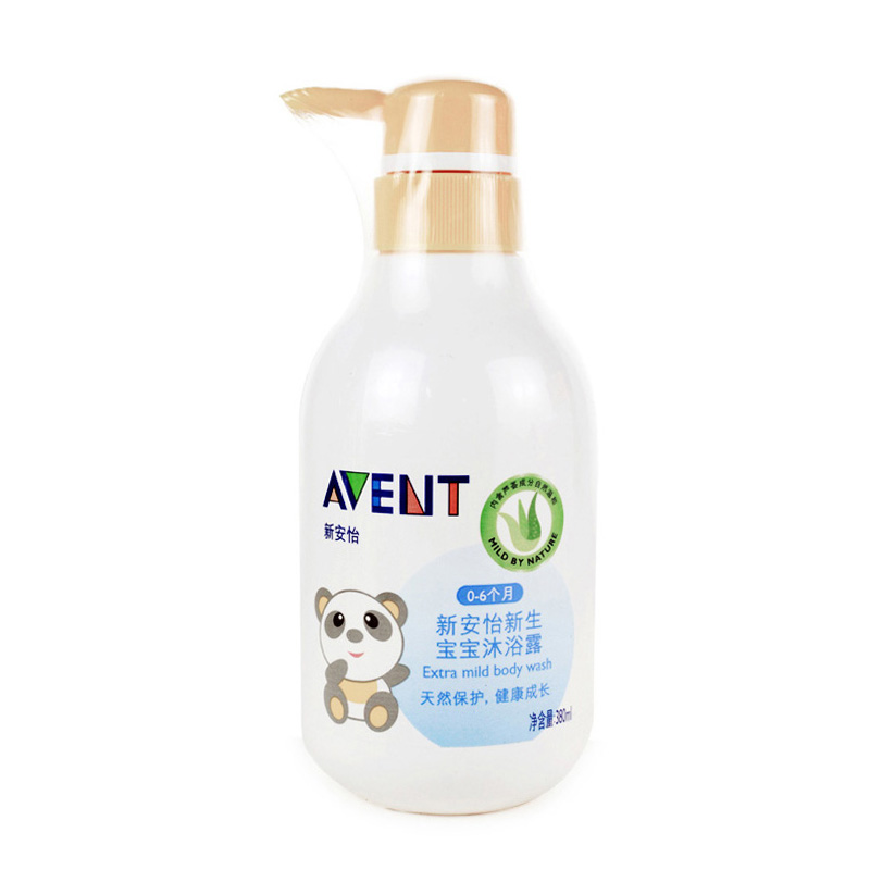 飞利浦 AVENT 新安怡新生宝宝沐浴露 380ml SCF981/03 水解牛奶蛋白 双重植物精华 无香型保质期：3年