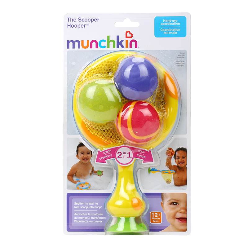 Munchkin满趣健麦肯齐小小浴室篮球架洗澡玩具套组夏季洗澡必备