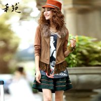 2015秋冬新款时尚女装韩版秋季套装长袖两件套秋装连衣裙加厚 B36X