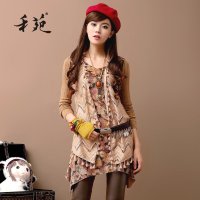 禾苑2015秋女神的新衣秋季新品套装女秋装套装裙三件套长袖连衣裙 727X