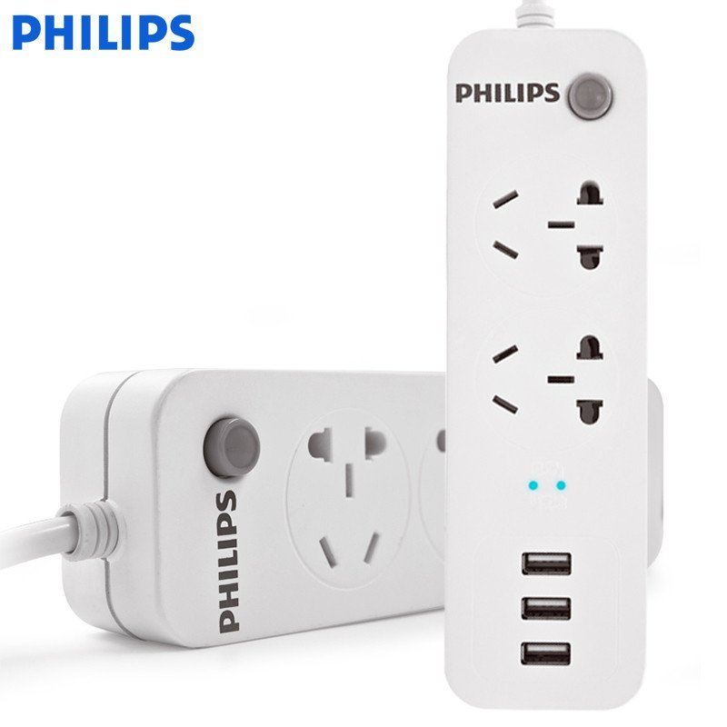 飞利浦(PHILIPS)SPS2322E/93 USB插座小优智能充电插排插排插线板插板接线板拖线板 新品