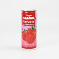 韩国进口 三美草莓果汁饮料240ml/罐原味果汁 进口果汁饮料