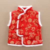 贝吻 精品宝宝唐装马甲/男女宝宝棉马甲