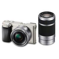 索尼(SONY)ILCE A6000银色(16-50+55-210)数码微单相机 双镜头套装 约2430万像素