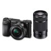 索尼(SONY) ILCE-6000L 微单相机 黑色 含16-50mm+55-210mm黑色镜头 双镜头套装