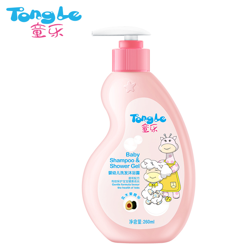 童乐乳木果精华婴幼儿洗发沐浴露 (二合一)260ml