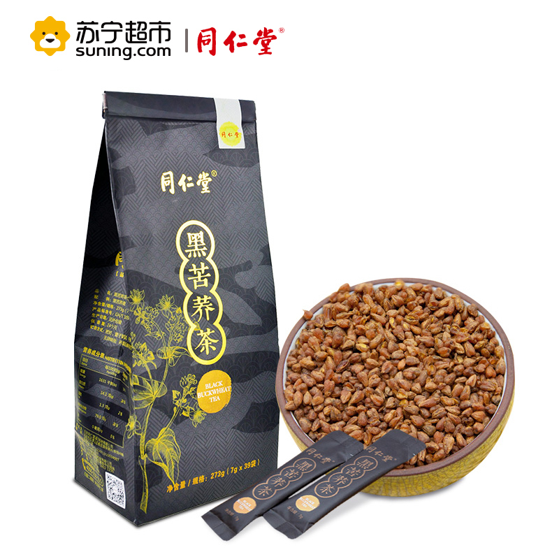 同仁堂 花草茶 茶叶 黑苦荞茶273g(7g*39袋) 养生茶