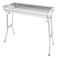 猎鹰计划(FALCONPLAN)户外不锈钢大号折叠家用碳烧烤炉 3471035 银白色