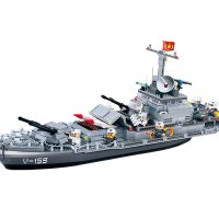 邦宝军舰模型拼装积木8240儿童拼插益智玩具航母 雷霆战舰礼物