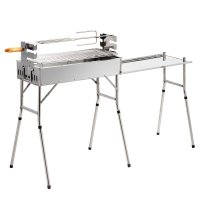 猎鹰计划(FALCONPLAN)户外不锈钢豪华型烤全羊折叠碳烧烤炉 6SKYC15004-YB 银白色