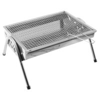 猎鹰计划(FALCONPLAN)户外不锈钢加厚折叠家用碳烧烤炉 6SKYC15001-YB 银白色