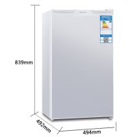 海信(Hisense)BC100S 100升 单门 13升微冻室 小巧玲珑 单身贵族必备(白色)