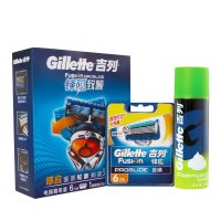 吉列锋隐致顺手动6刀头210g须泡电商特供装