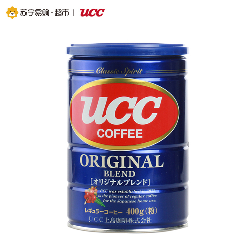 日本进口 悠诗诗(UCC)原味综合焙烧咖啡粉 400g/罐