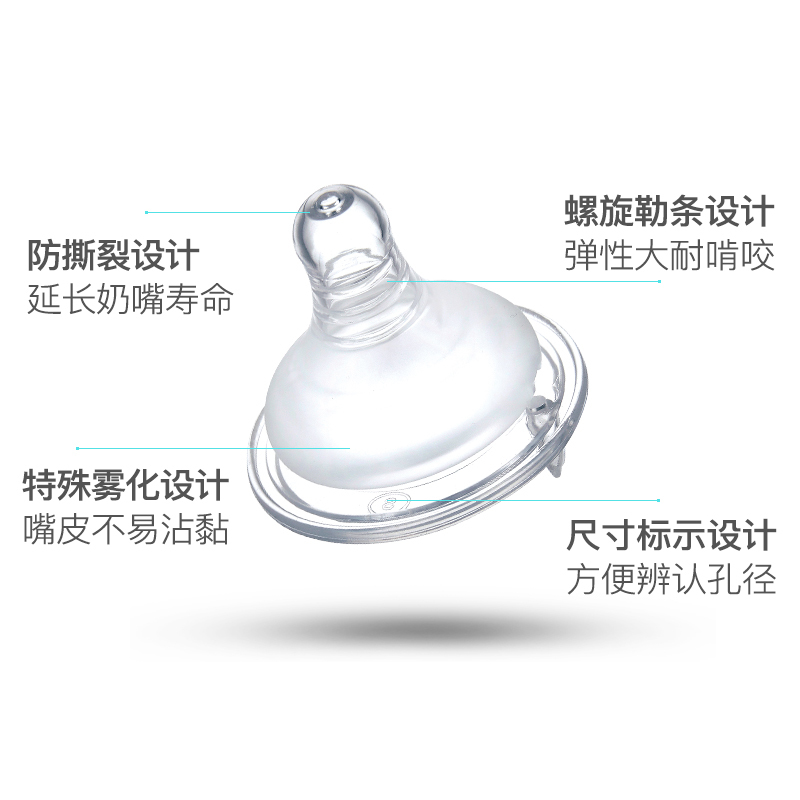 小狮王辛巴(Simba)婴儿宝宝防胀气仿真母乳硅胶实感宽口径S 小圆孔(0-3个月)奶嘴S6315