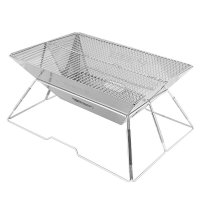 猎鹰计划(FALCONPLAN)户外不锈钢折叠 家用碳烧烤炉 0371023 灰色