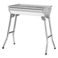 猎鹰计划(FALCONPLAN) 户外不锈钢大号折叠家用碳烧烤炉 3471025 银白色