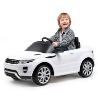 星辉rasta 81400 r路虎陆虎极光儿童电动车四轮童车 遥控可坐 带音乐带车灯 白色
