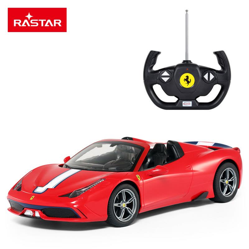 星辉(Rastar)法拉利458 Special A遥控汽车遥控车玩具1:14可USB充电73460红色图片