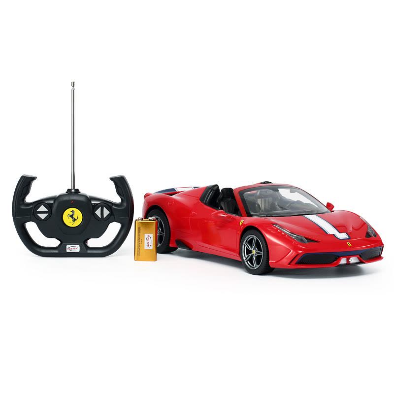 星辉(Rastar)法拉利458 Special A遥控汽车遥控车玩具1:14可USB充电73460红色图片